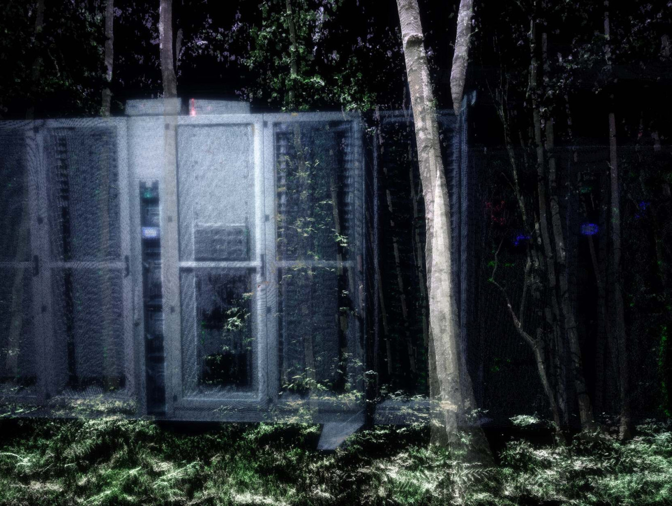 ooze, 4k video still of point clouds