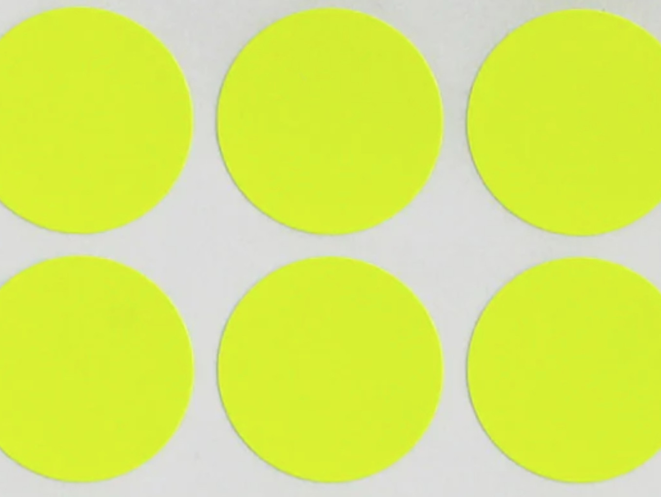 Yellow dots in two parallel lines