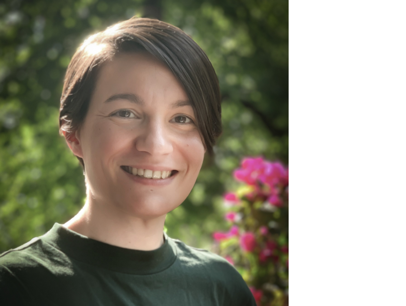 A portrait of Dr. Anna Pappa smiling. 