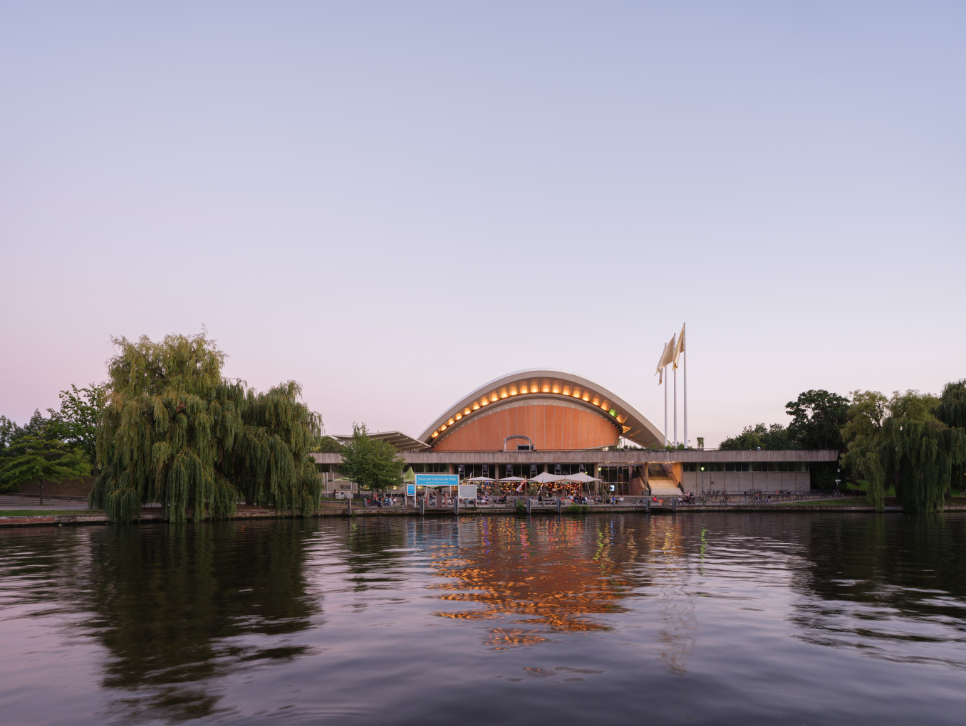 Haus der Kulturen der Welt from across the River Spree