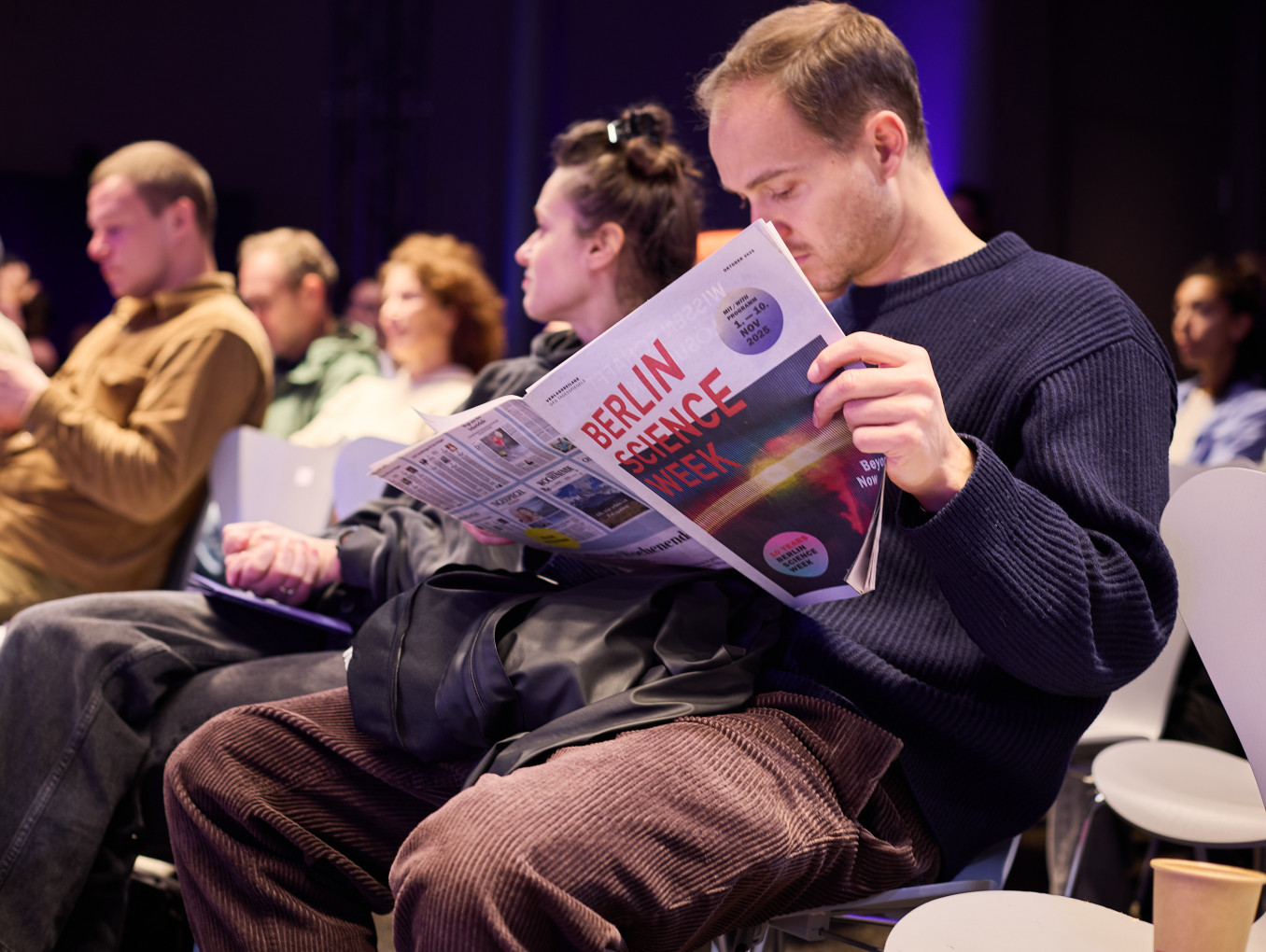 Someone reading a magazine