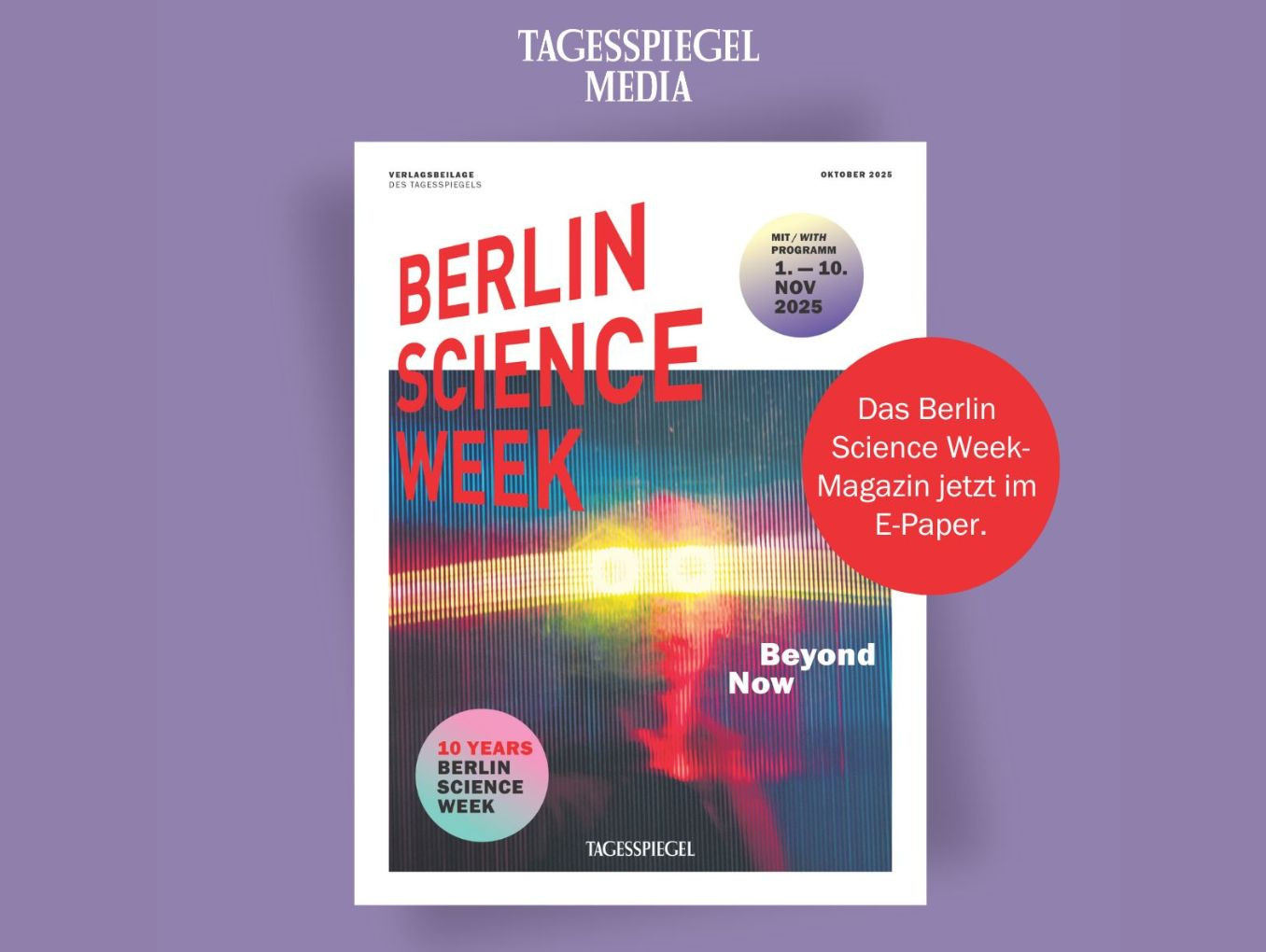 Cover of the 2025 Berlin Science Week Tagesspiegel Magazine. 