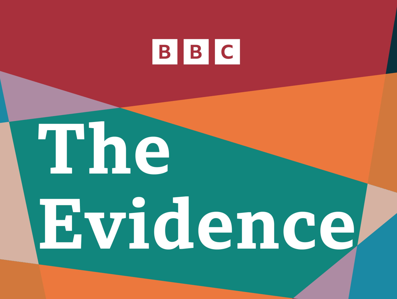 Podcast The Evidence on colourful abstract background