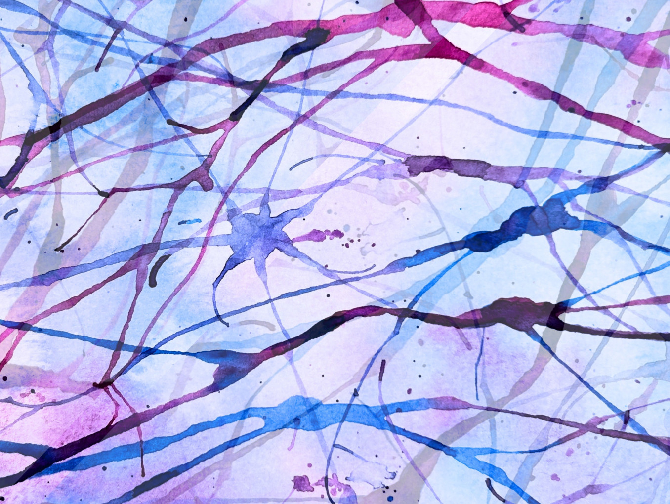 Watercolour Neuron Art