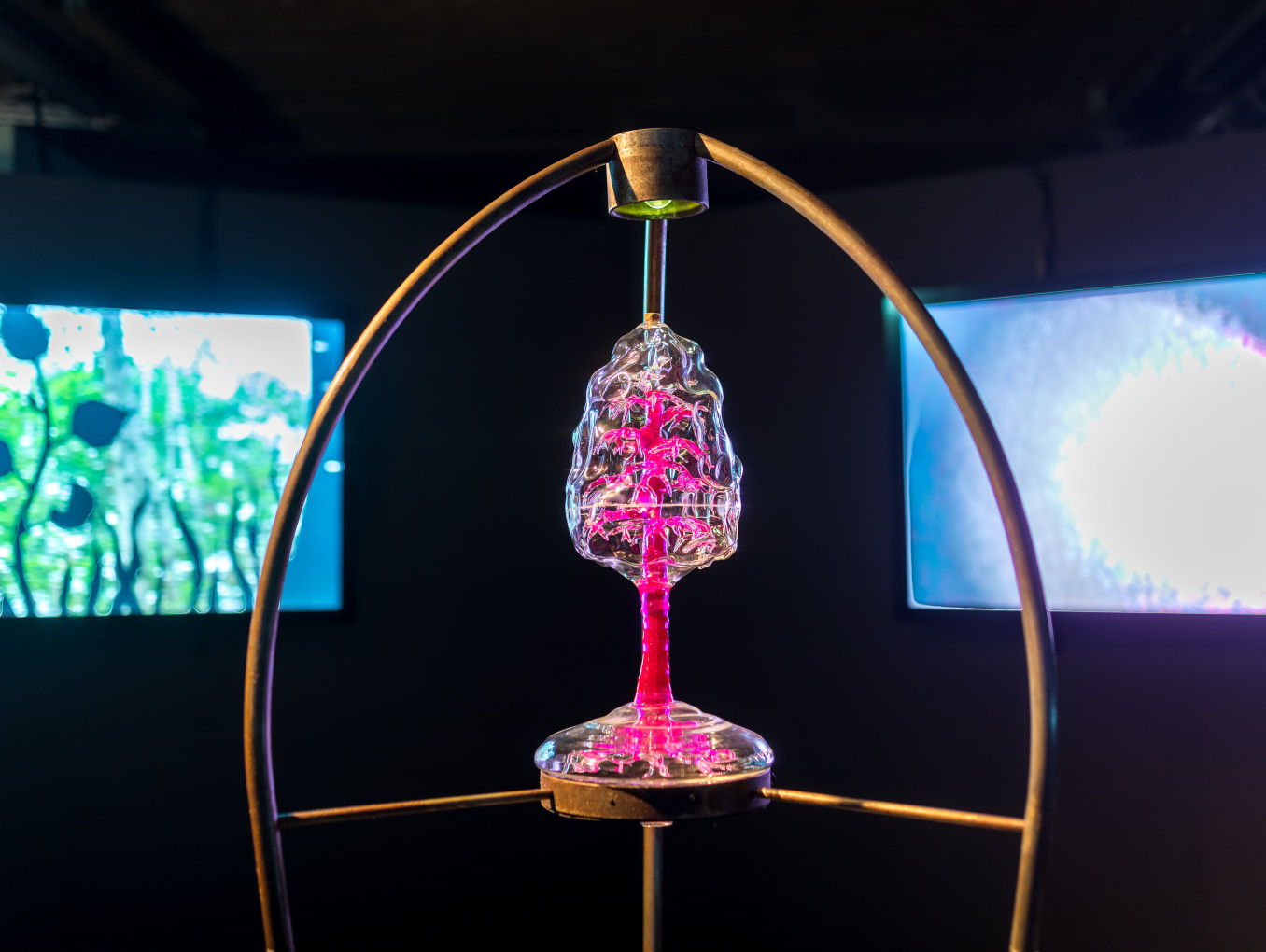 Mixed media installation at Ars Electronica 2022. 