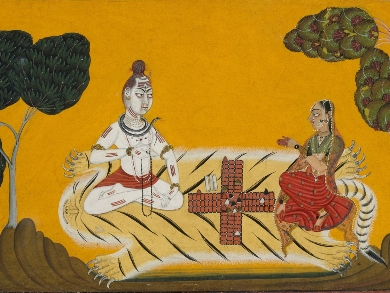 Two Indian Gods Playing Dice. 1695 CE. Metropolitan Museum of Art, New York.