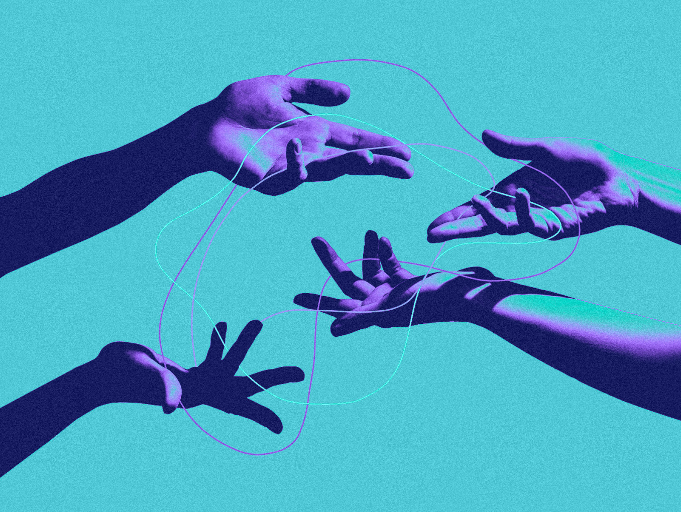 Hands reaching out to each other