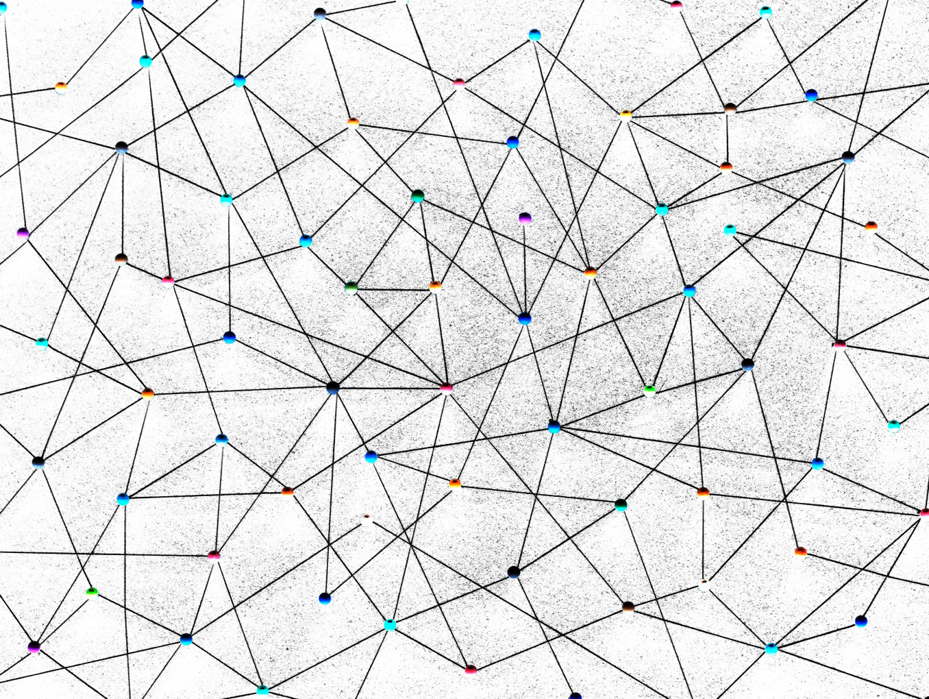 A white background with interconnected black lines
