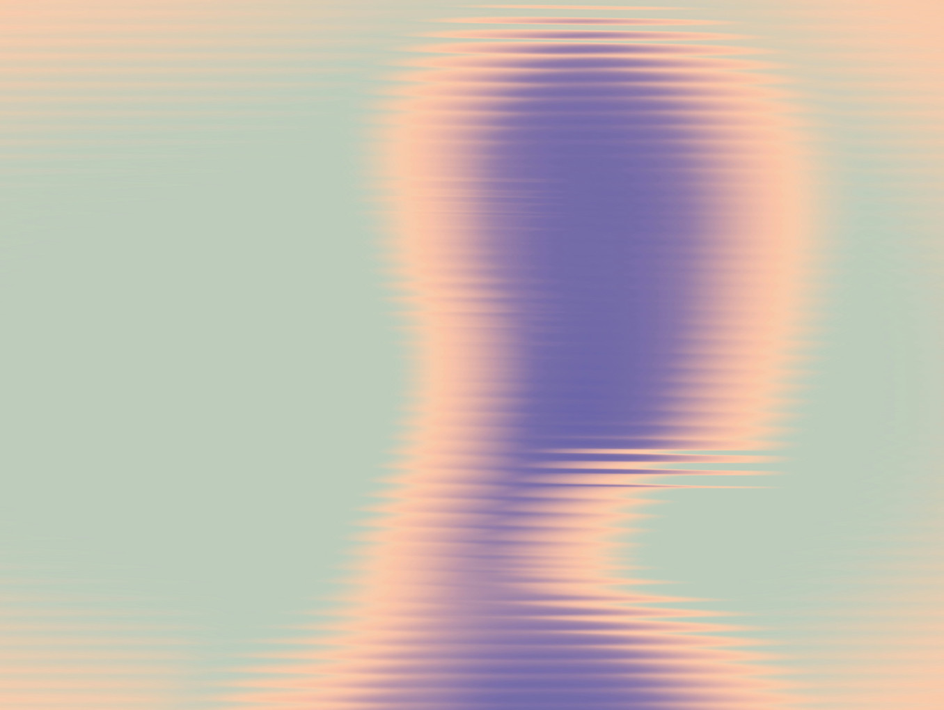 A blurry pastel figure