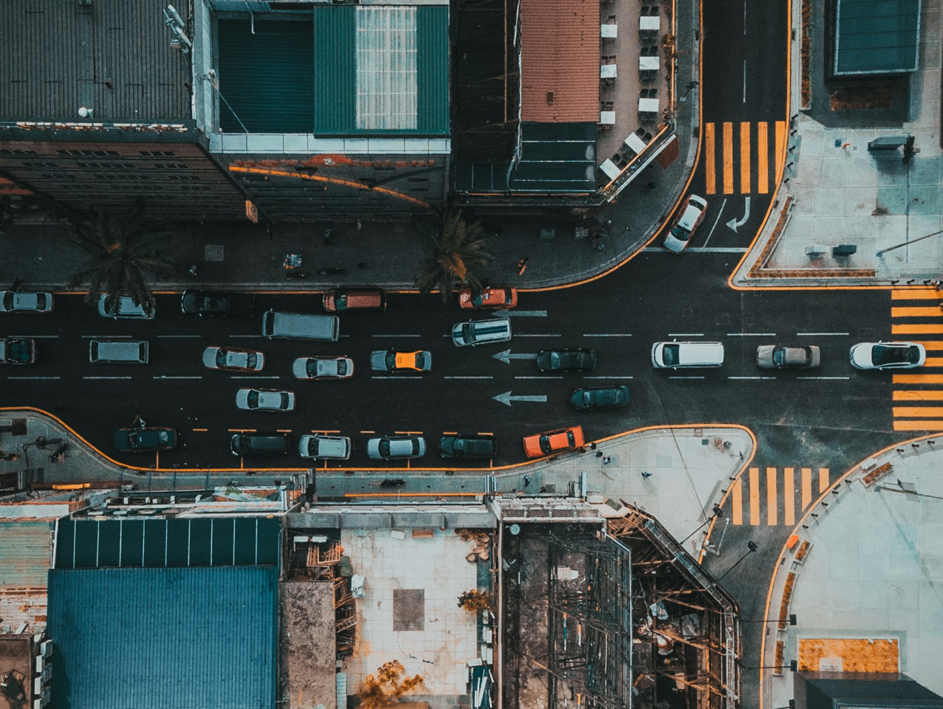 Aerial image of of Malaysian city