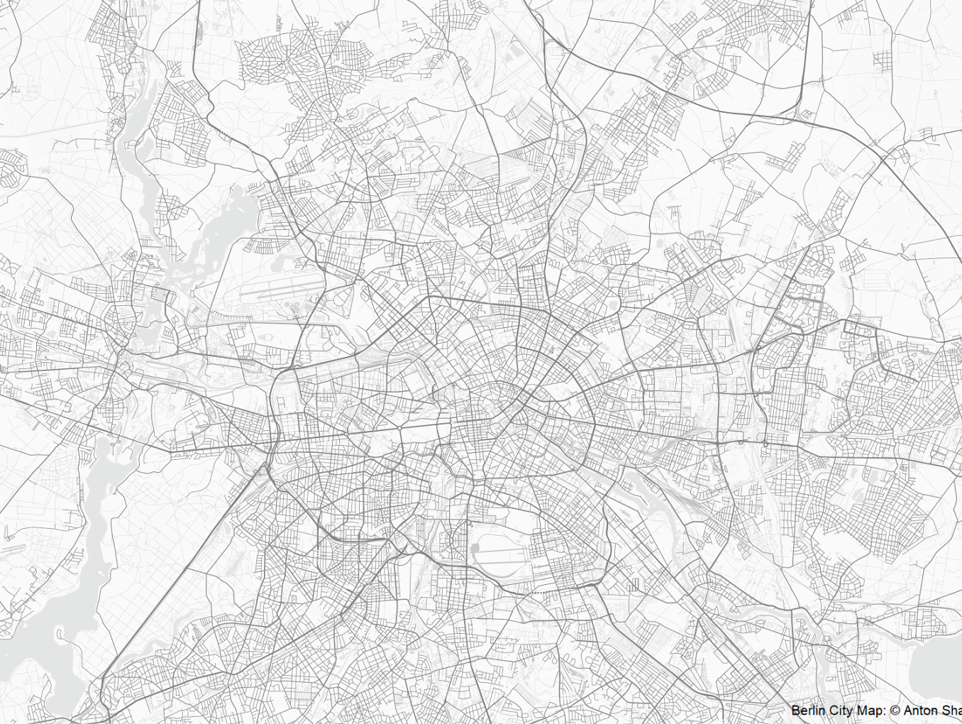 Berlin Map Landscape 