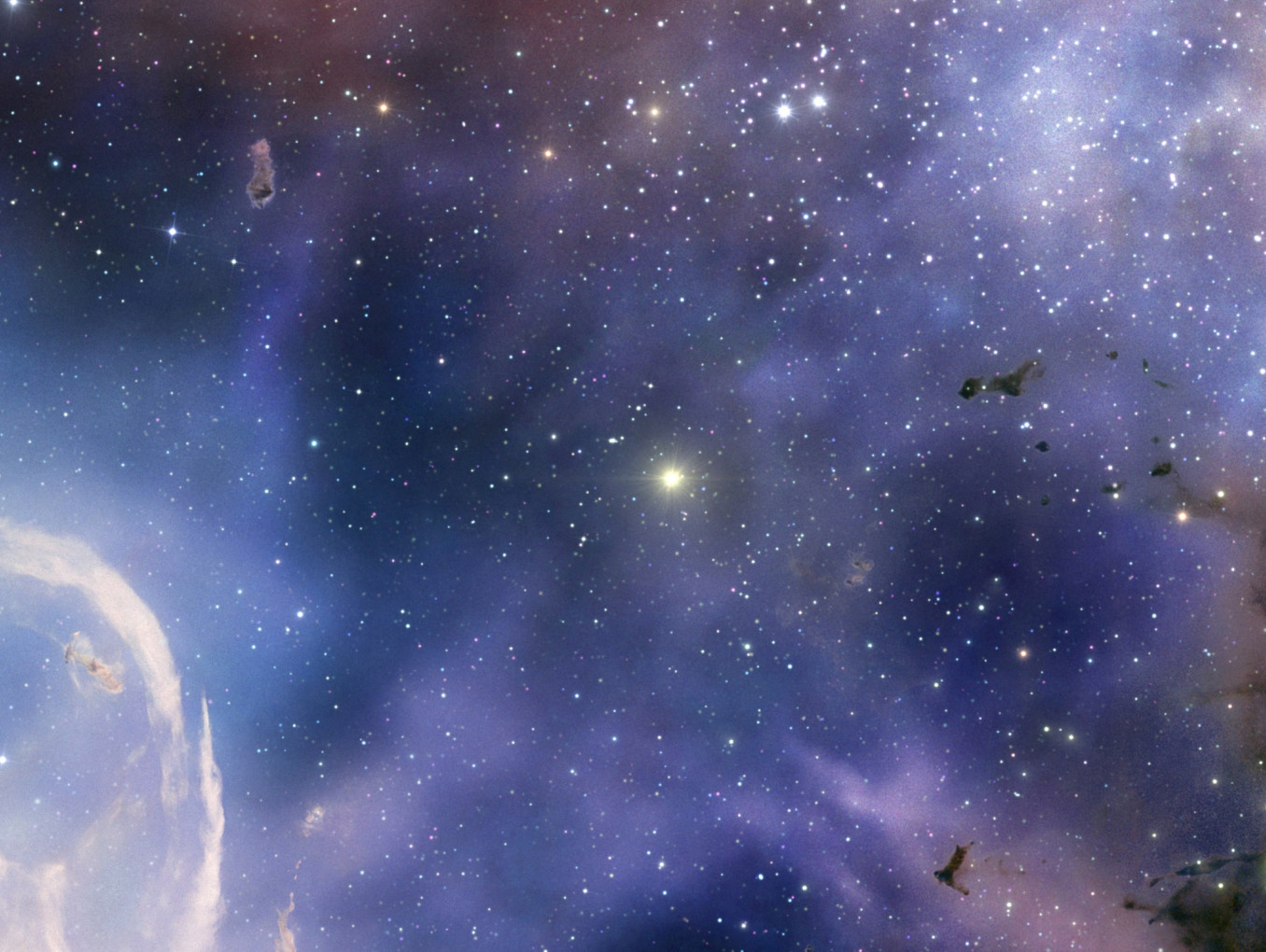 Screenshot from IMAX® 3D movie Hidden Universe showing the Carina Nebula