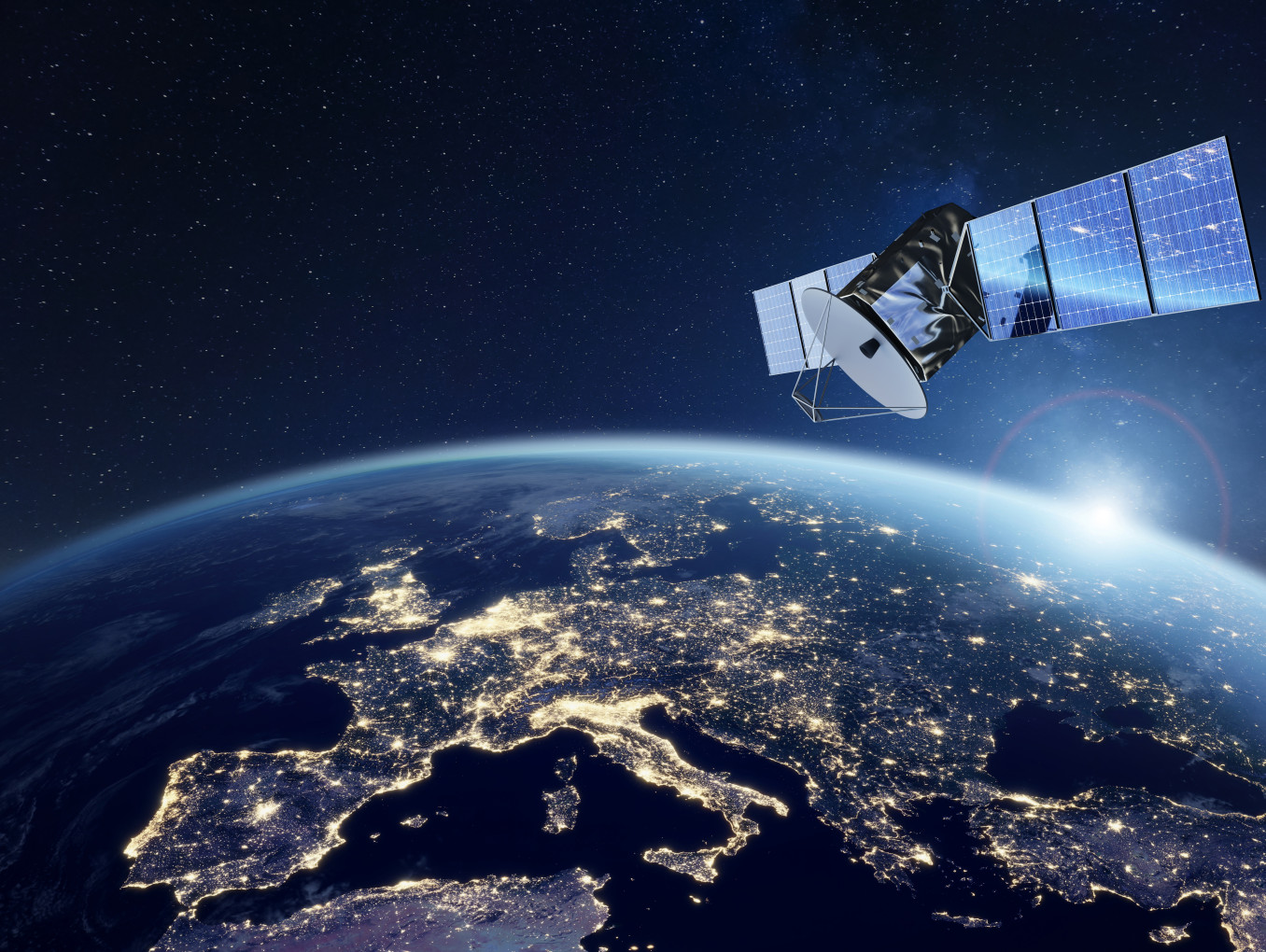 Europe as seen from a satellite