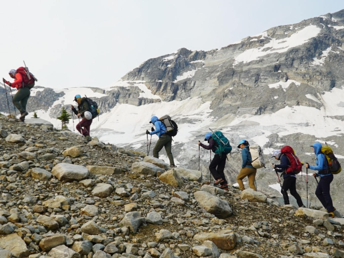Science expedition with youth in the alpine terrain