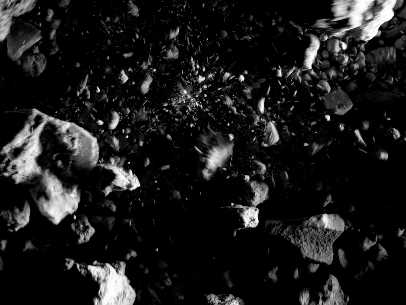 Electron microscope photography of slag