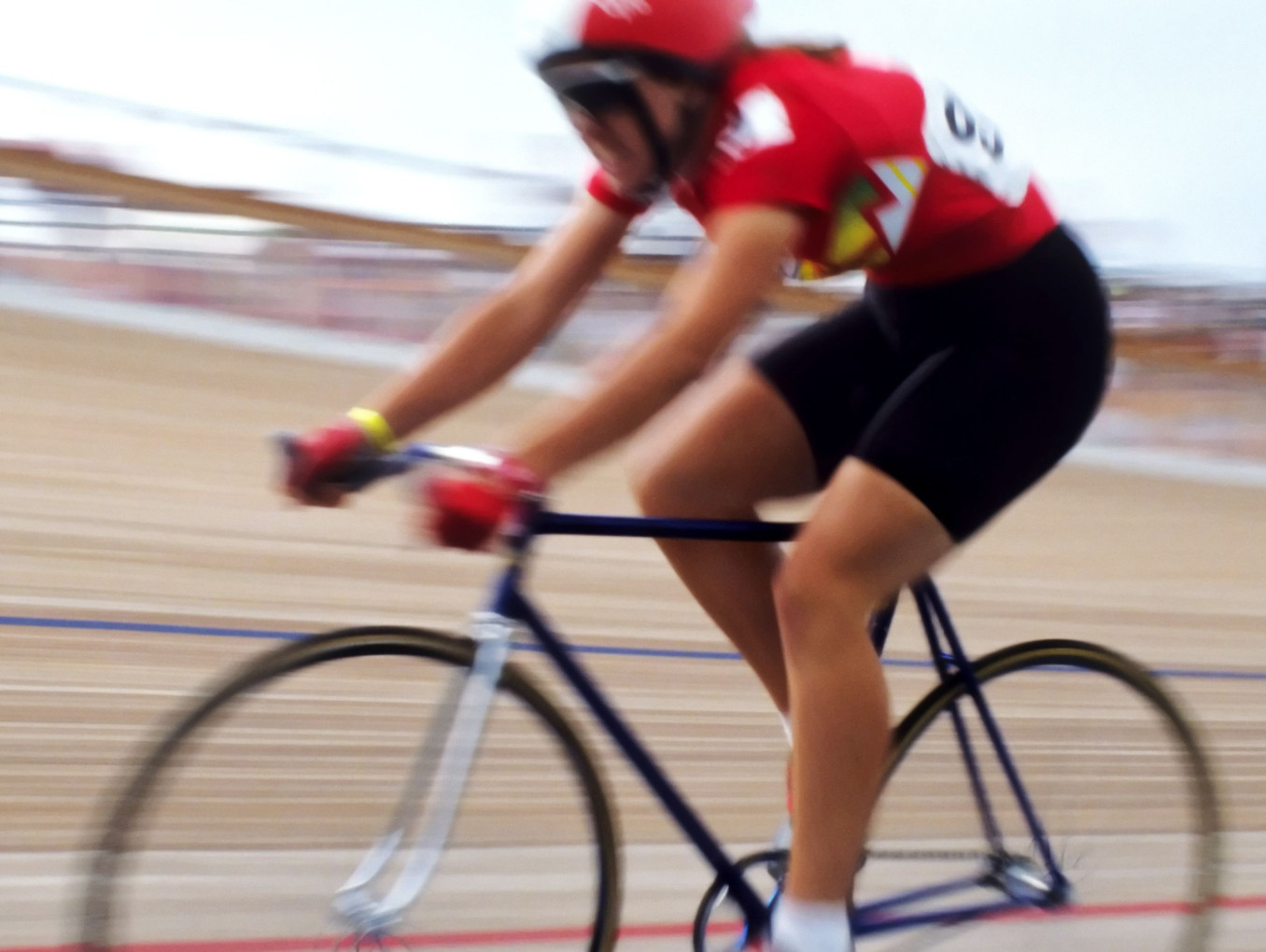 Road cyclist - moving at speed