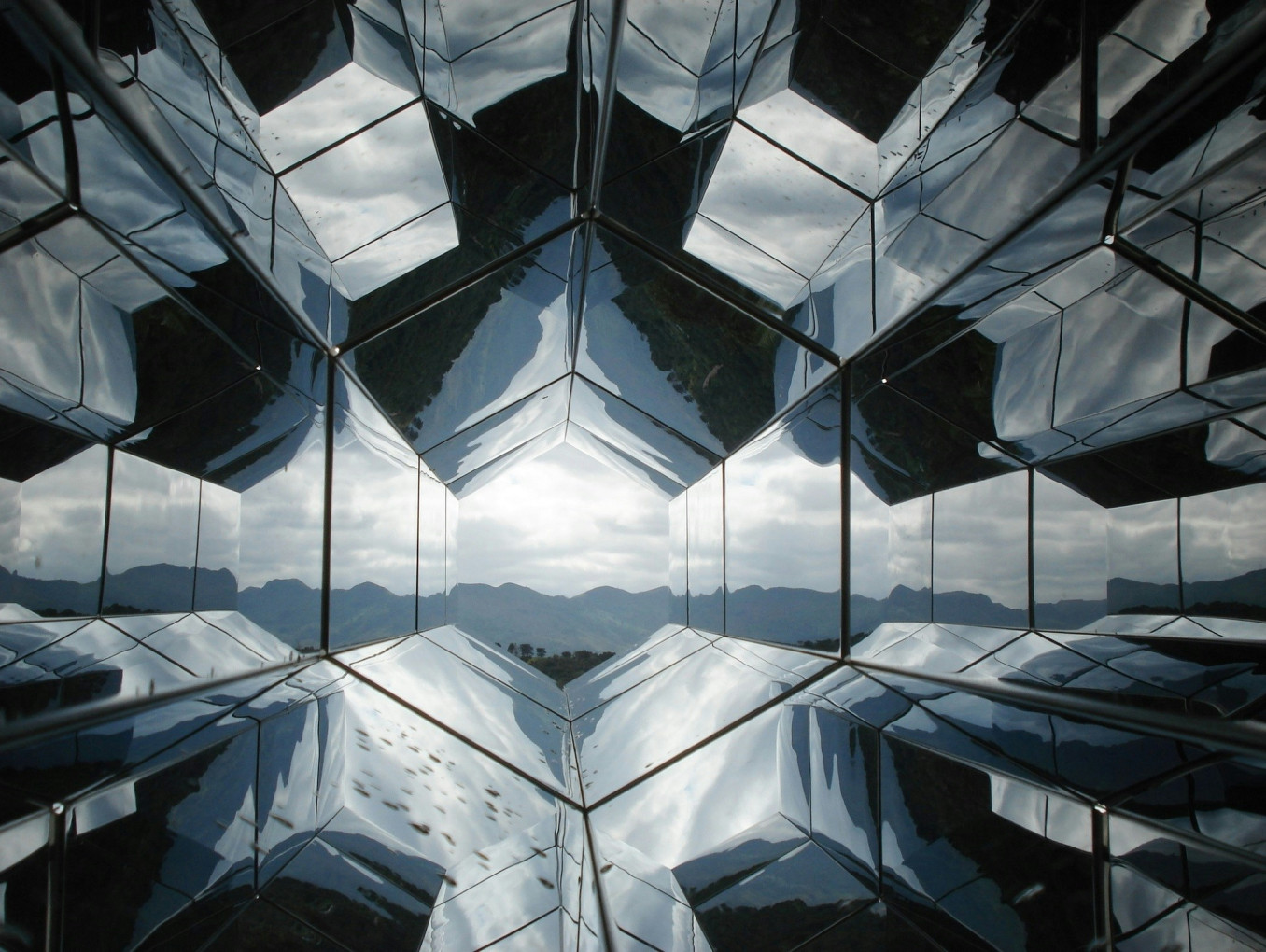 Picture of kaleidoscopic futuristic architecture