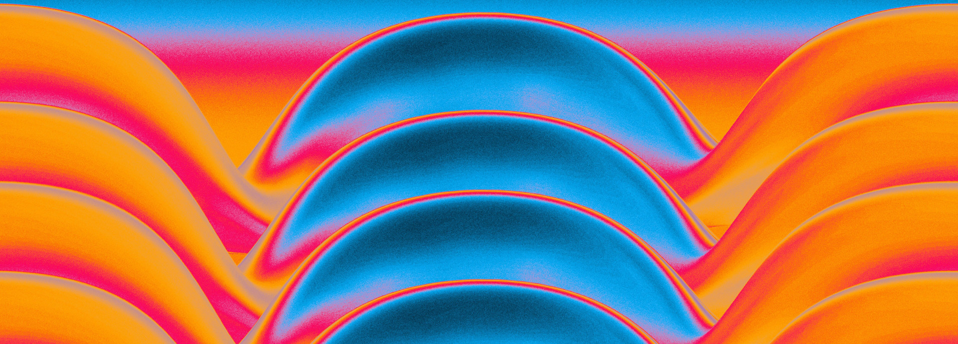 Orange Blaue Zukunftswellen