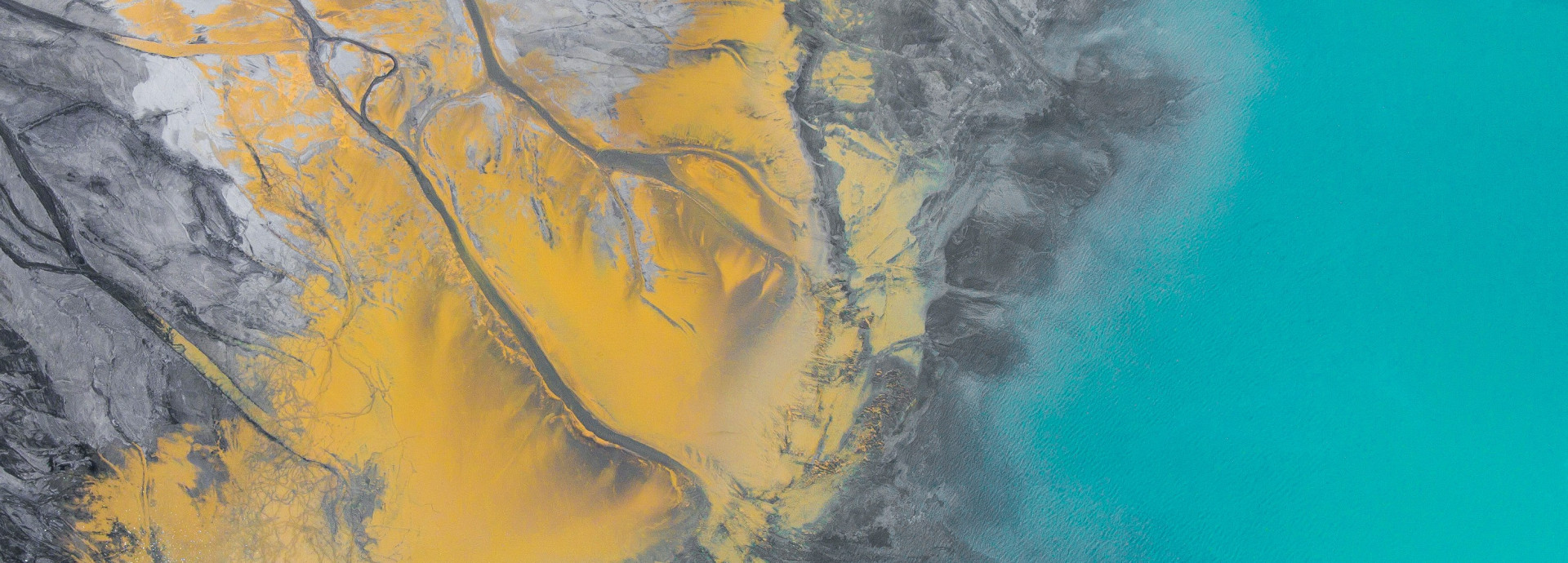 Aerial view of a lake in Poland. 