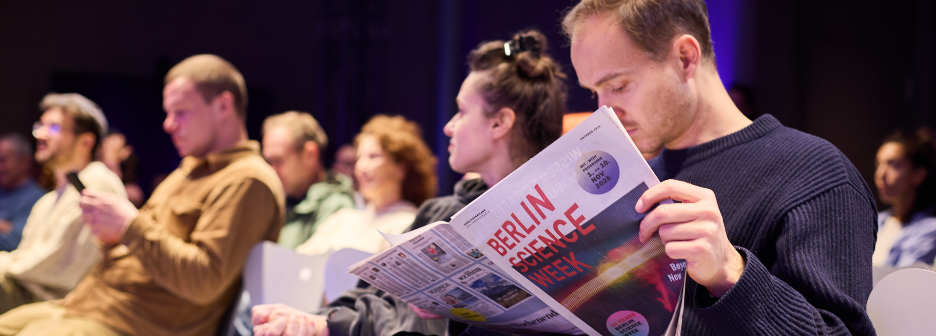 Someone reading a magazine