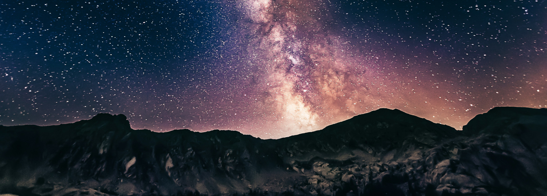 milky way on mountains