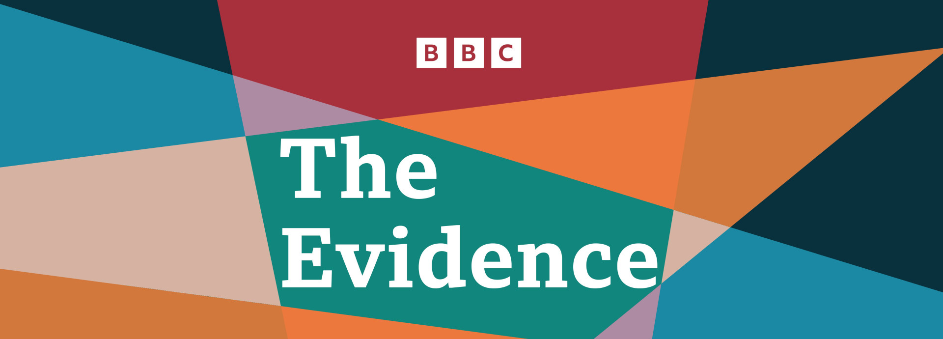 Podcast The Evidence on colourful abstract background