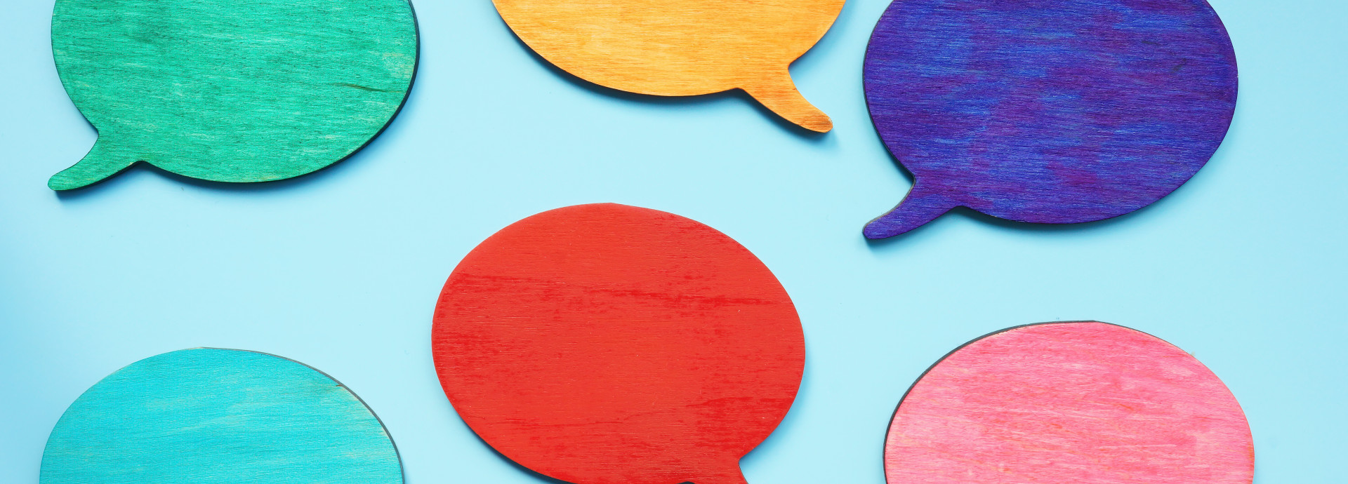 Bilder von bunten Sprechblasen