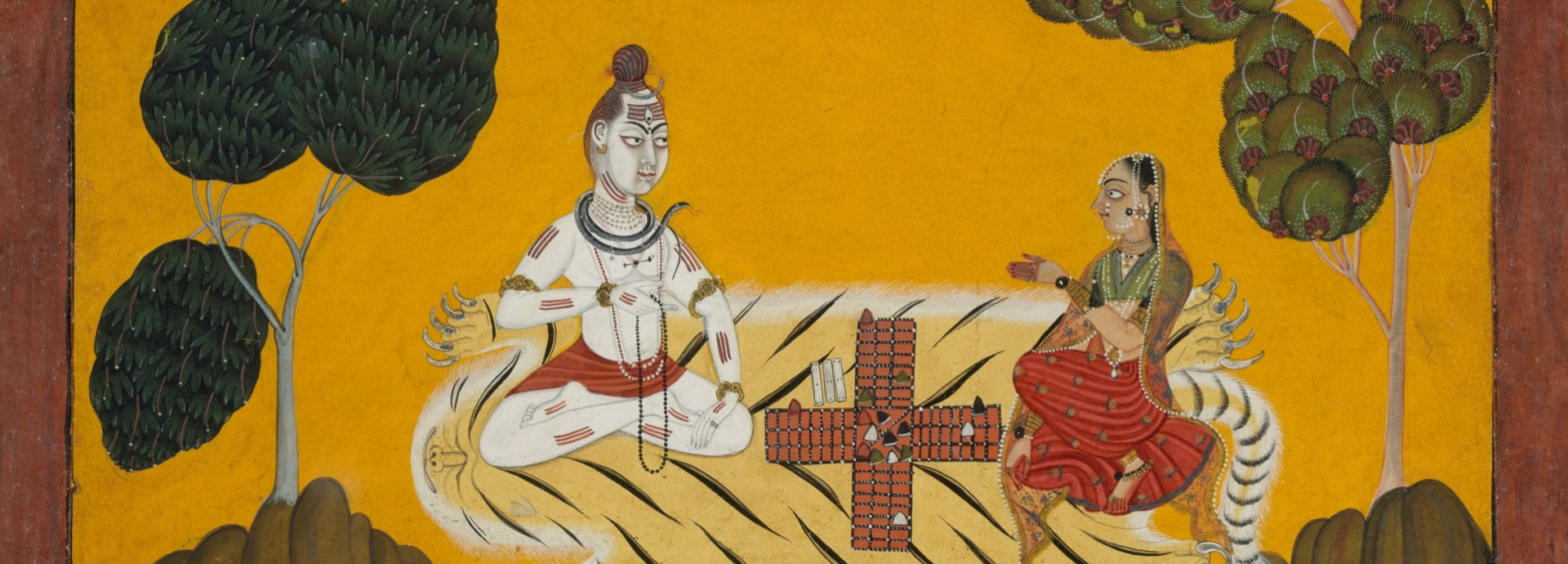 Two Indian Gods Playing Dice. 1695 CE. Metropolitan Museum of Art, New York.
