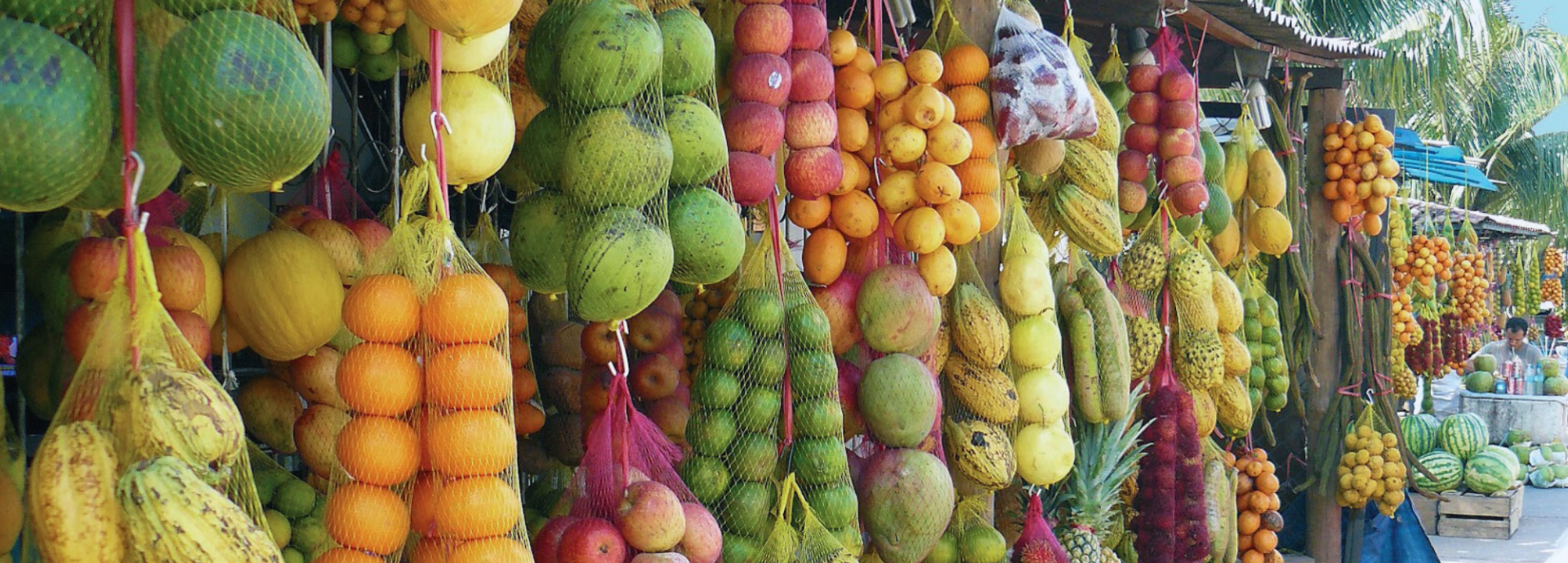 Photo shows fruits being displayed at a market in the city of Manaus (Amazon Region)