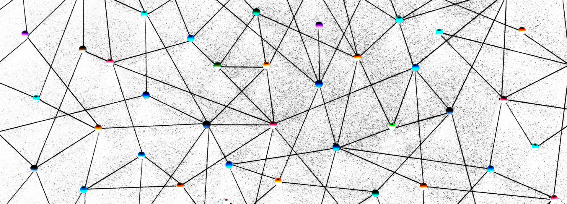 A white background with interconnected black lines