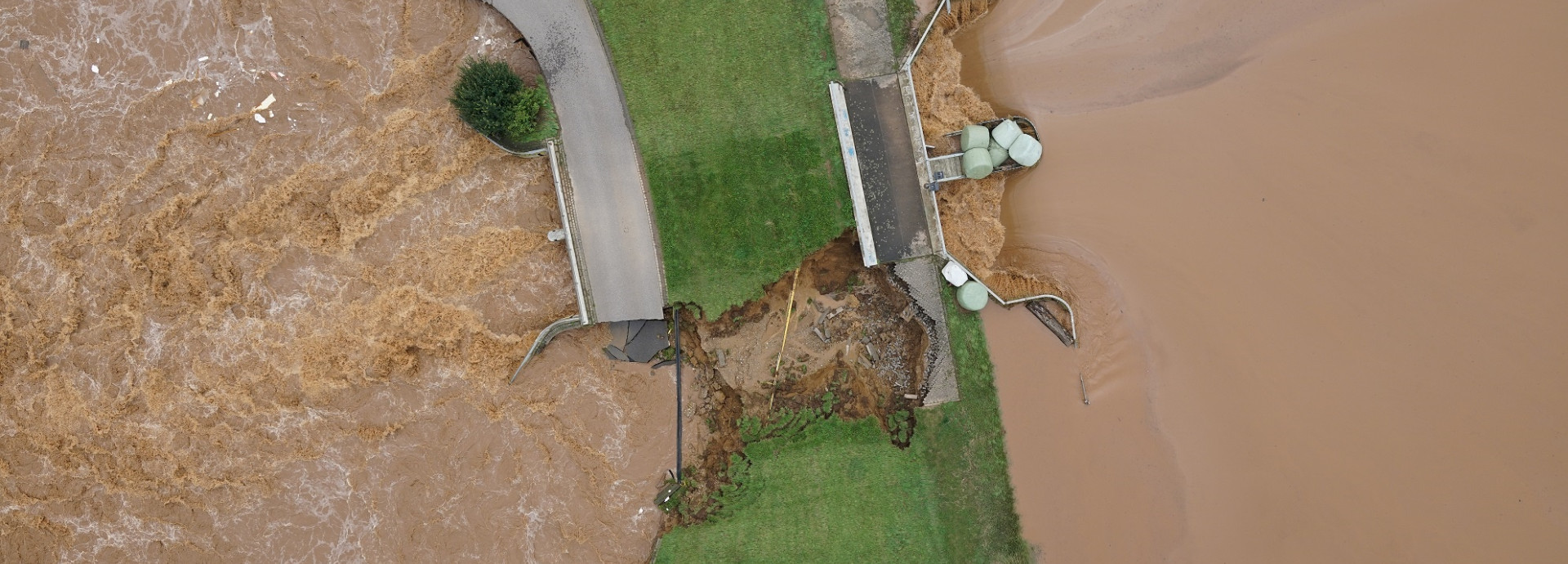 The floods damaged the Horchheim flood retention basin, including its support facilities.