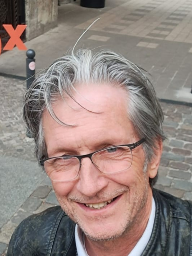 Men with grey and dark hair mid fifties