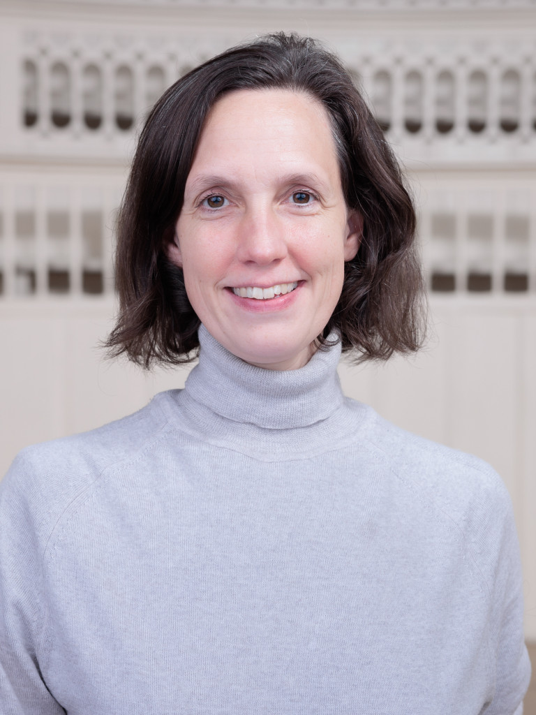 Leonie Kubigsteltig in the old lecture hall of Tieranatomisches Theater at Centre for Cultural Techniques