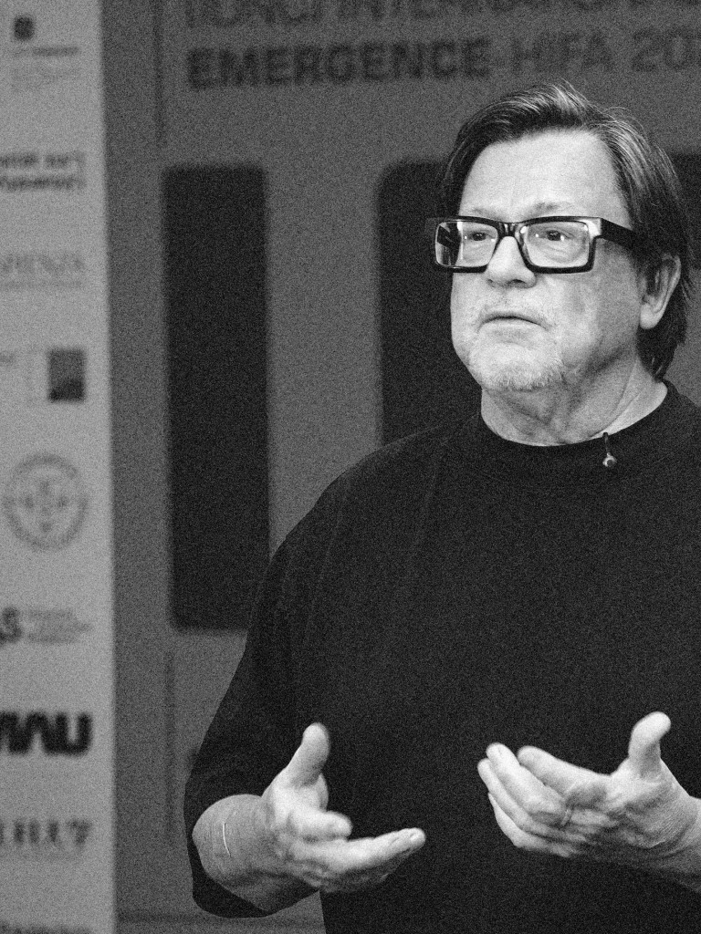 Karl Stocker giving a lecture at a conference in China