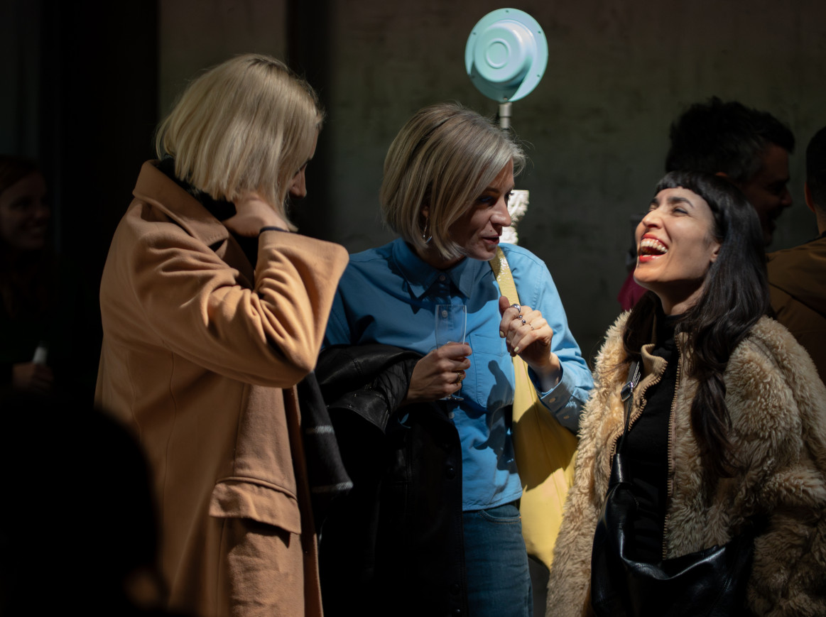 Women laughing in a group