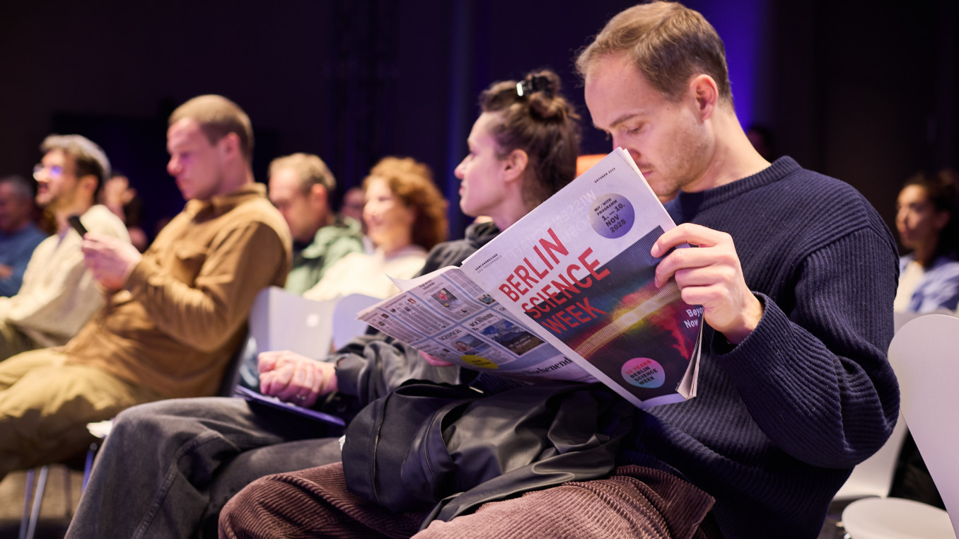 Someone reading a magazine