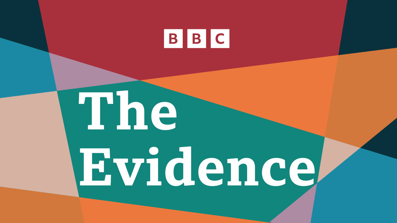 Podcast The Evidence on colourful abstract background