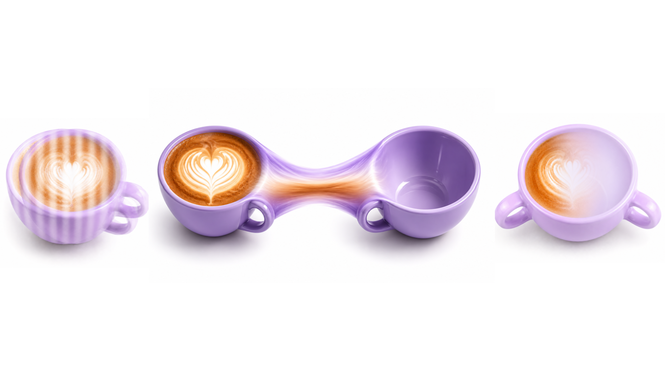 Quantum Cafe Coffee Cup Edition Interference, Entanglement and Superposition