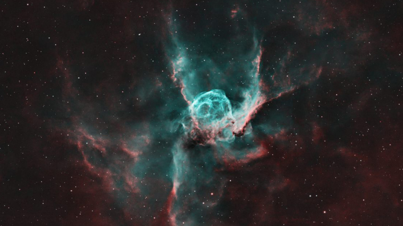 Night sky with special effect taken through telescope.